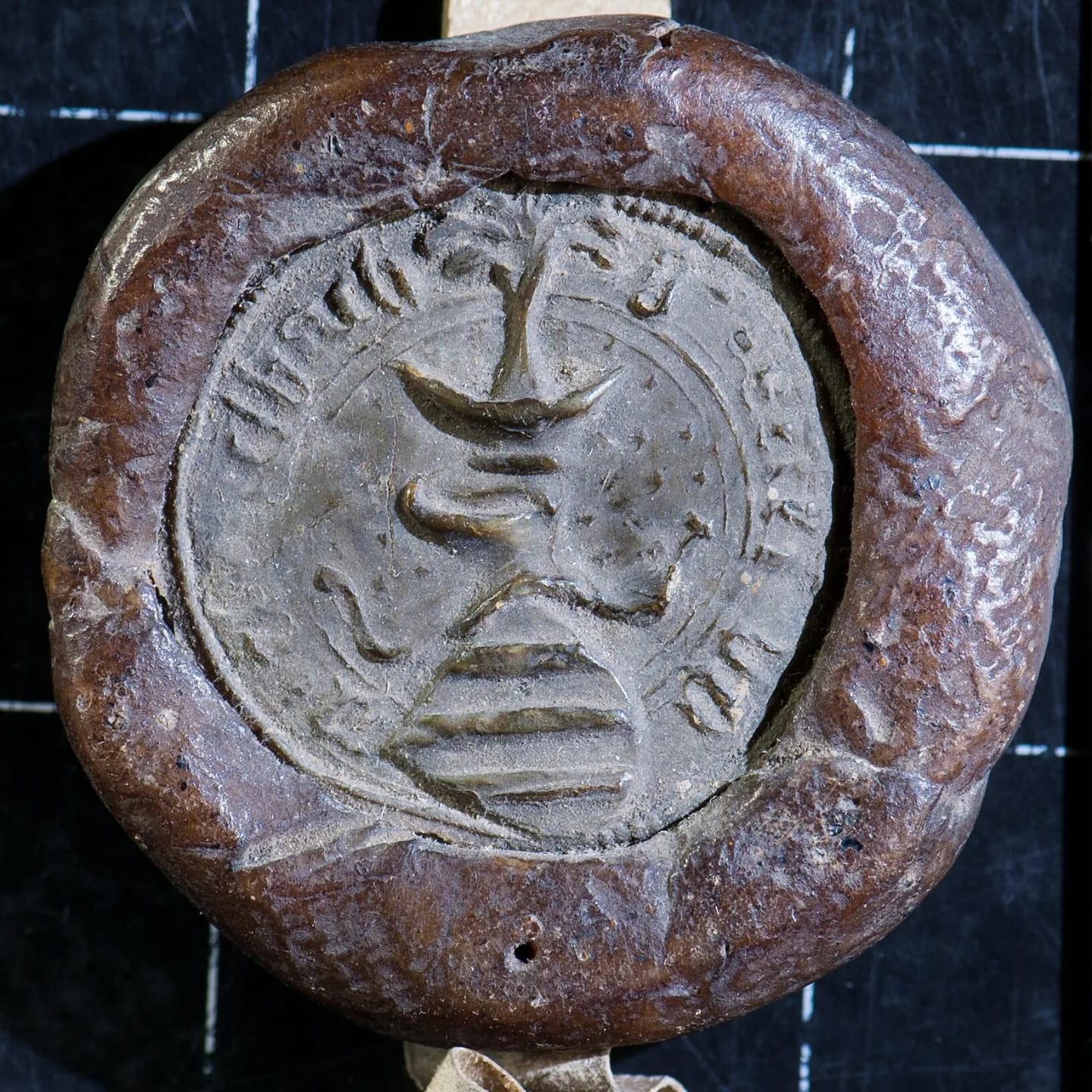 Das Bild zeigt den Abruck des Siegels des Ritterbruders Peter von Espelbach.