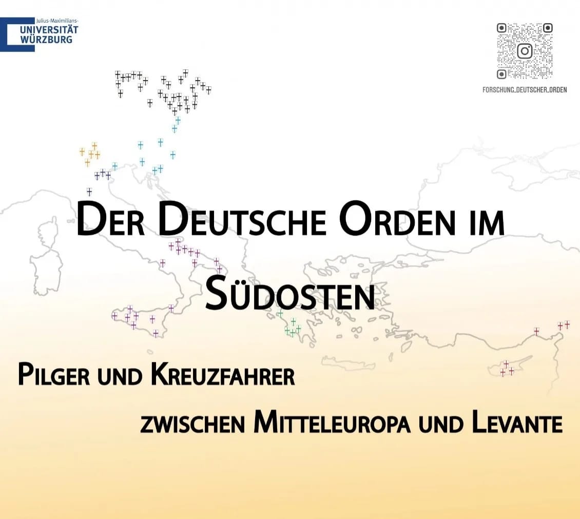 Das Bild zeigt das Plakat zur Ausstellung "Der Deutsche Orden im Südosten" im Residenzschloss in Bad Mergentheim