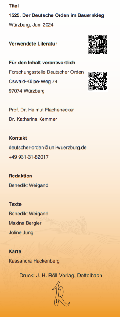 Hier sieht man das Impressum der Ausstellung BK