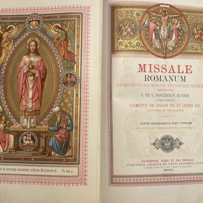 Hier sieht man die Titelseite des Pettenegg Missale (1901)