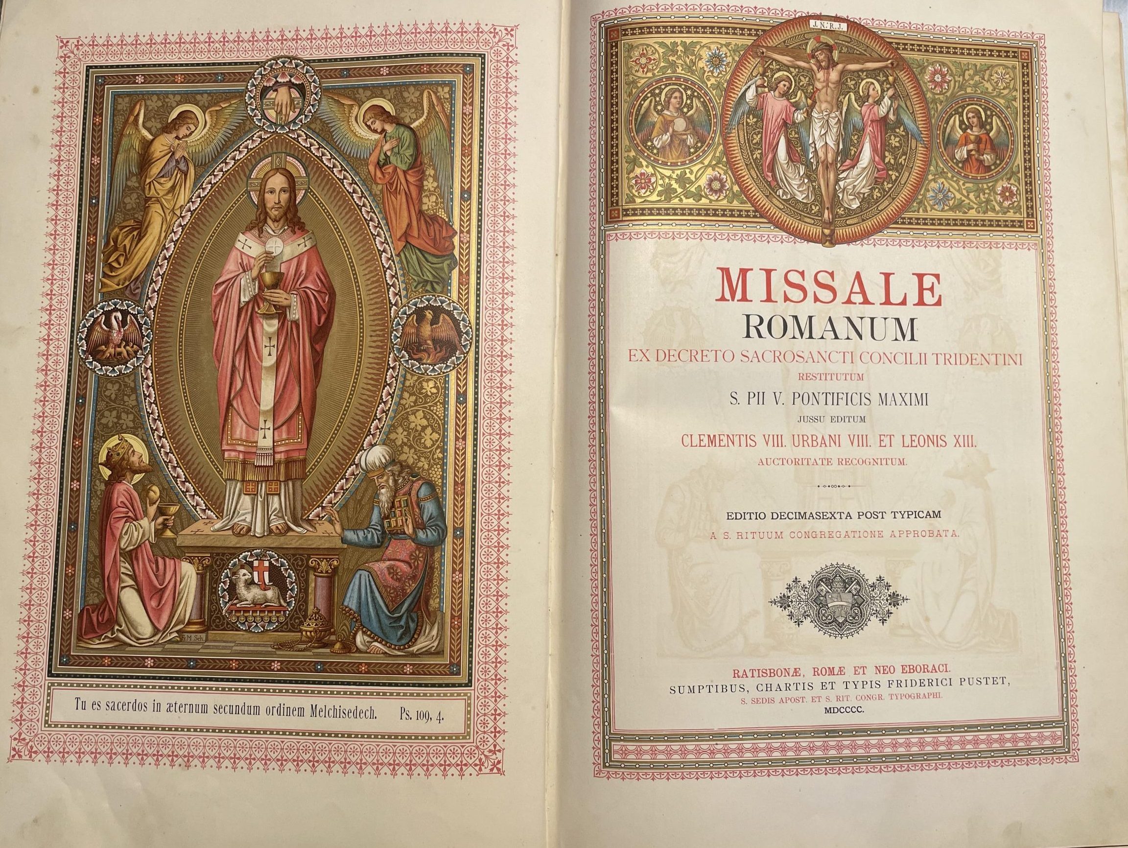 Hier sieht man die Titelseite des Pettenegg Missale (1901)