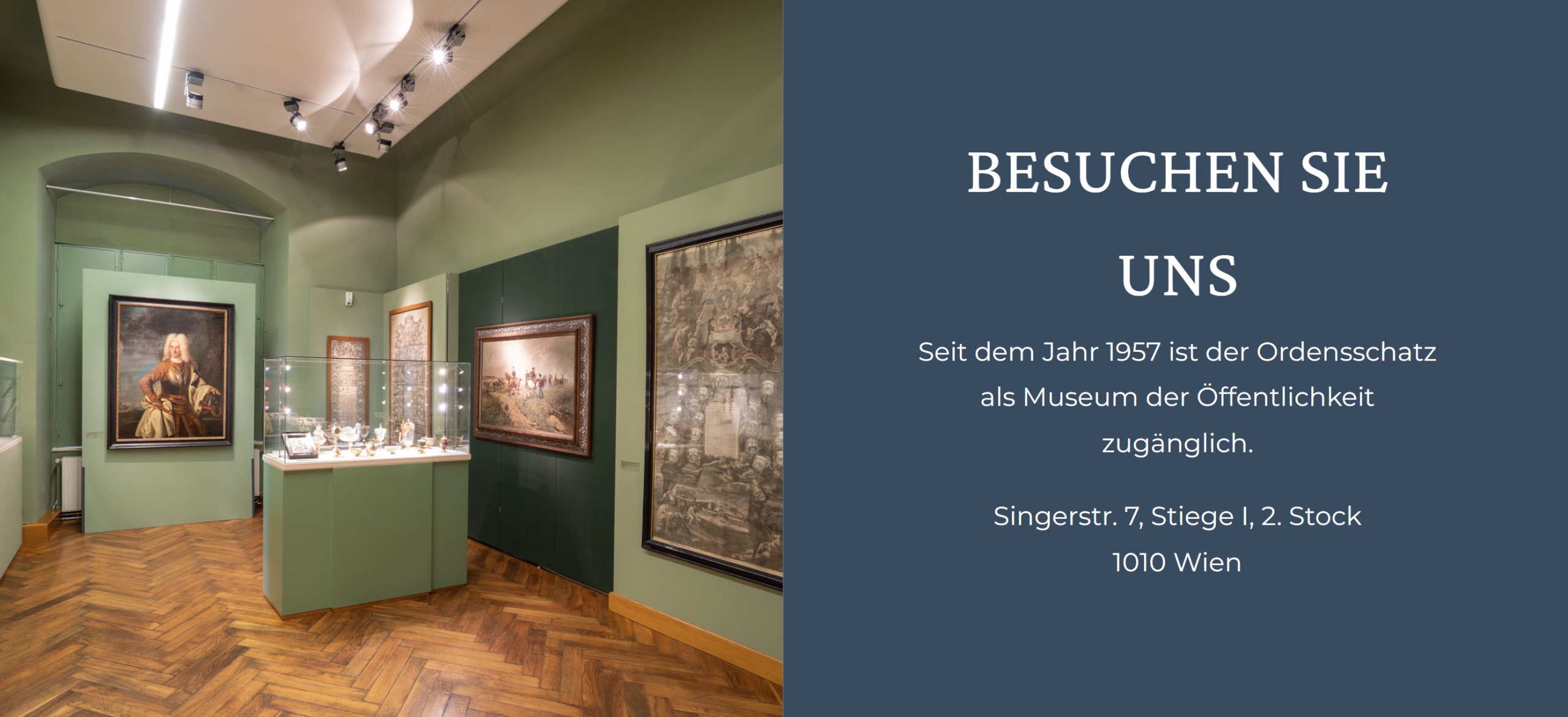 Das Bild zeigt die Adresse der Schatzkammer des Deutschen Ordens