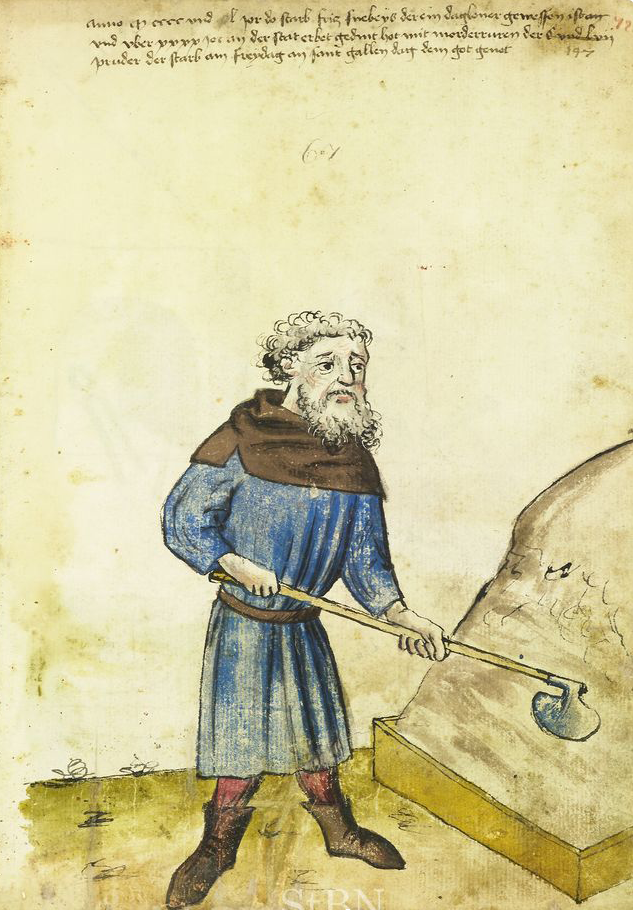 Hier sieht man den Tagelöhner Tagelöhner Fritz Schnebeis