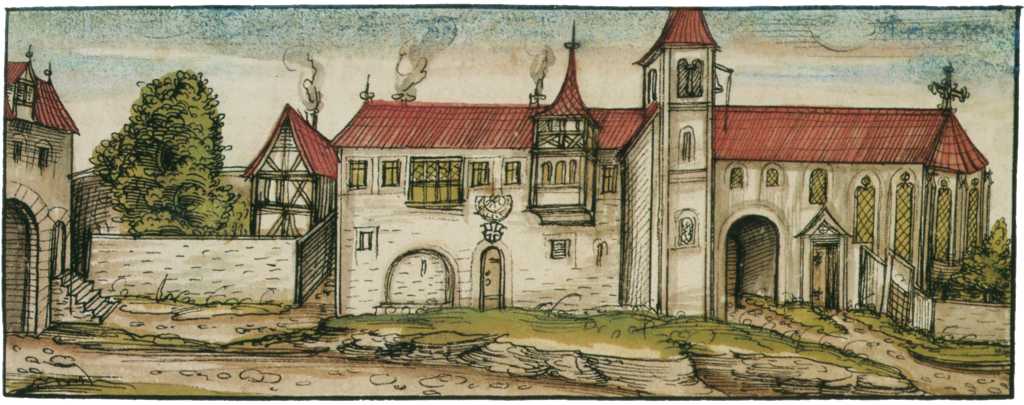 Hier sieht man die Deutschhauskirche und Kommende