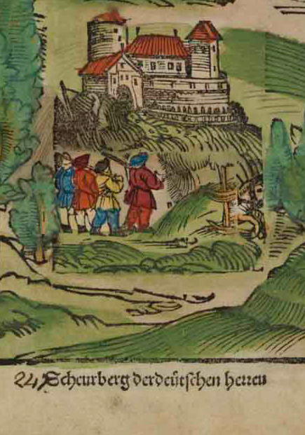 Hier sieht man das Deutschordensschloss Scheuerberg