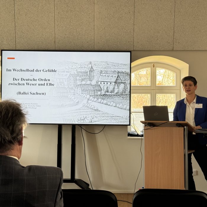 Hier sieht man Katharina Kemmer, die die Ballei Sachsen vorstellt