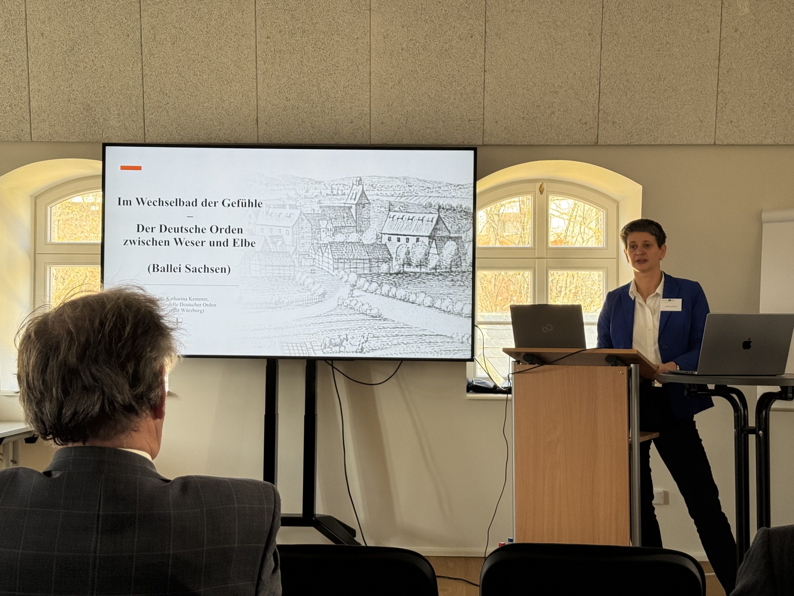 Hier sieht man Katharina Kemmer, die die Ballei Sachsen vorstellt