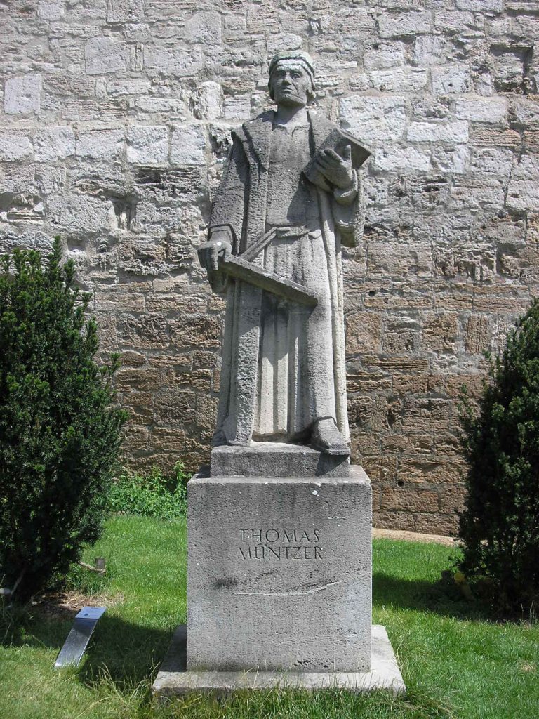 Hier sieht man das Denkmal von Thomas Müntzer