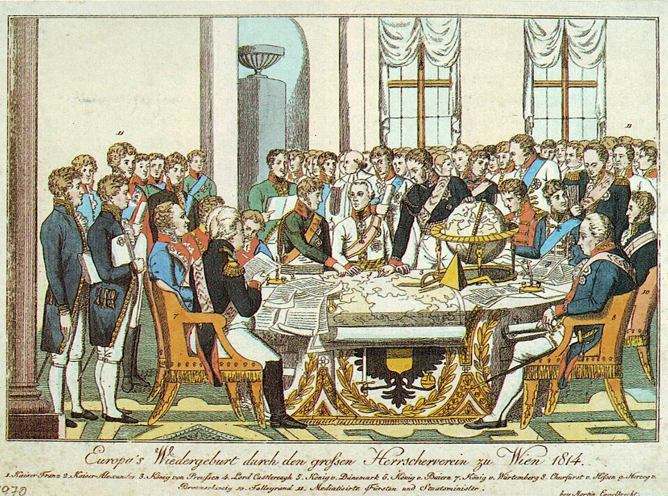 Hier sieht man den Wiener Kongress 1815